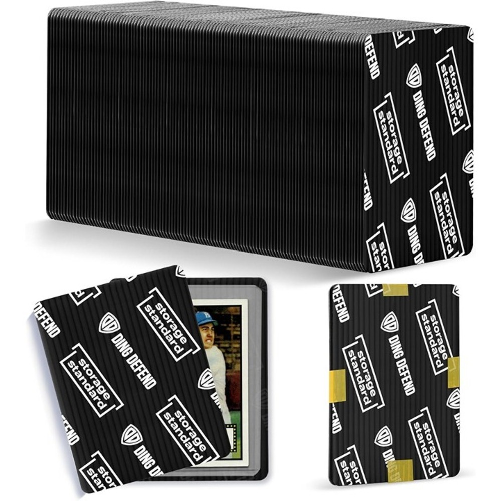 10-Pack Trading Card Protector Shipping - 3.5 x 4.5 Inch Black Hobby Card